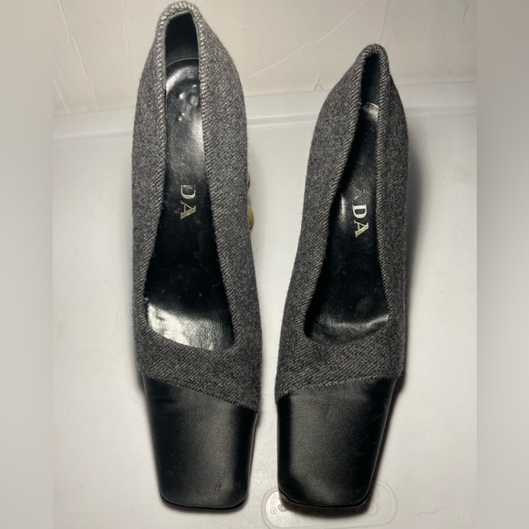 Prada charcoal gray wool pumps heels with - Picture 12 of 12